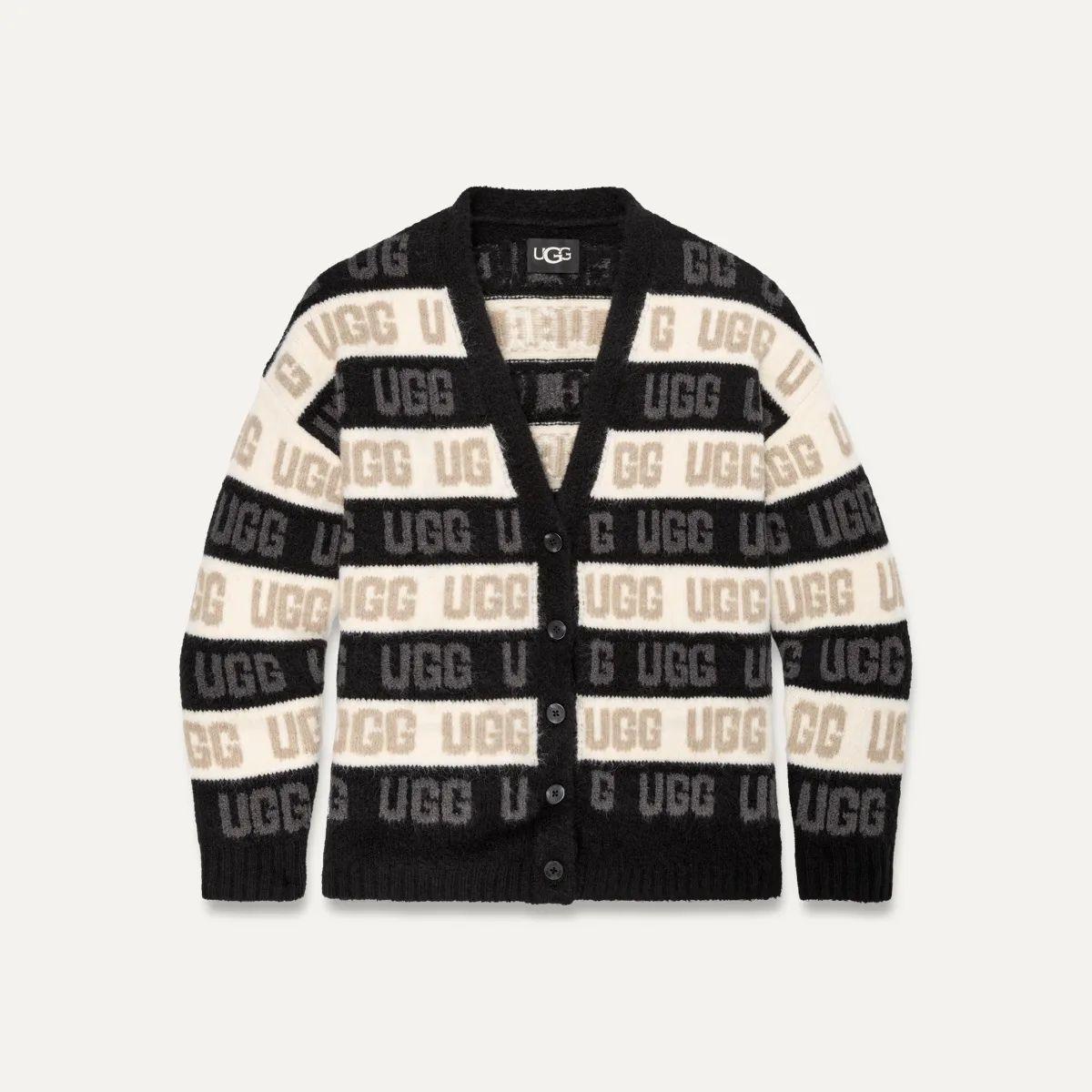 UGG  W UGG GRAPHIC LOGO CARDIGAN-XS 