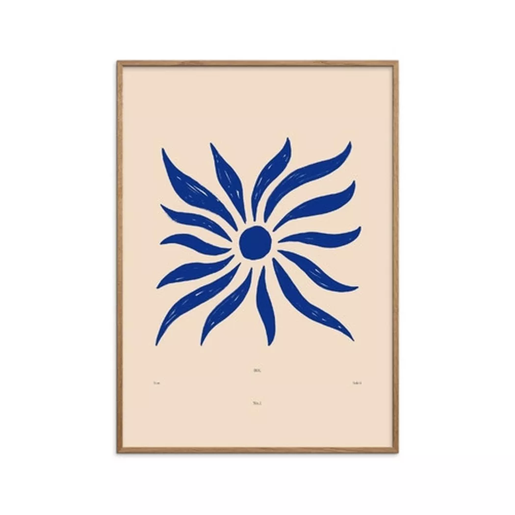 PosterandFrame - Poster Blue sun 30x40 cm, One Size