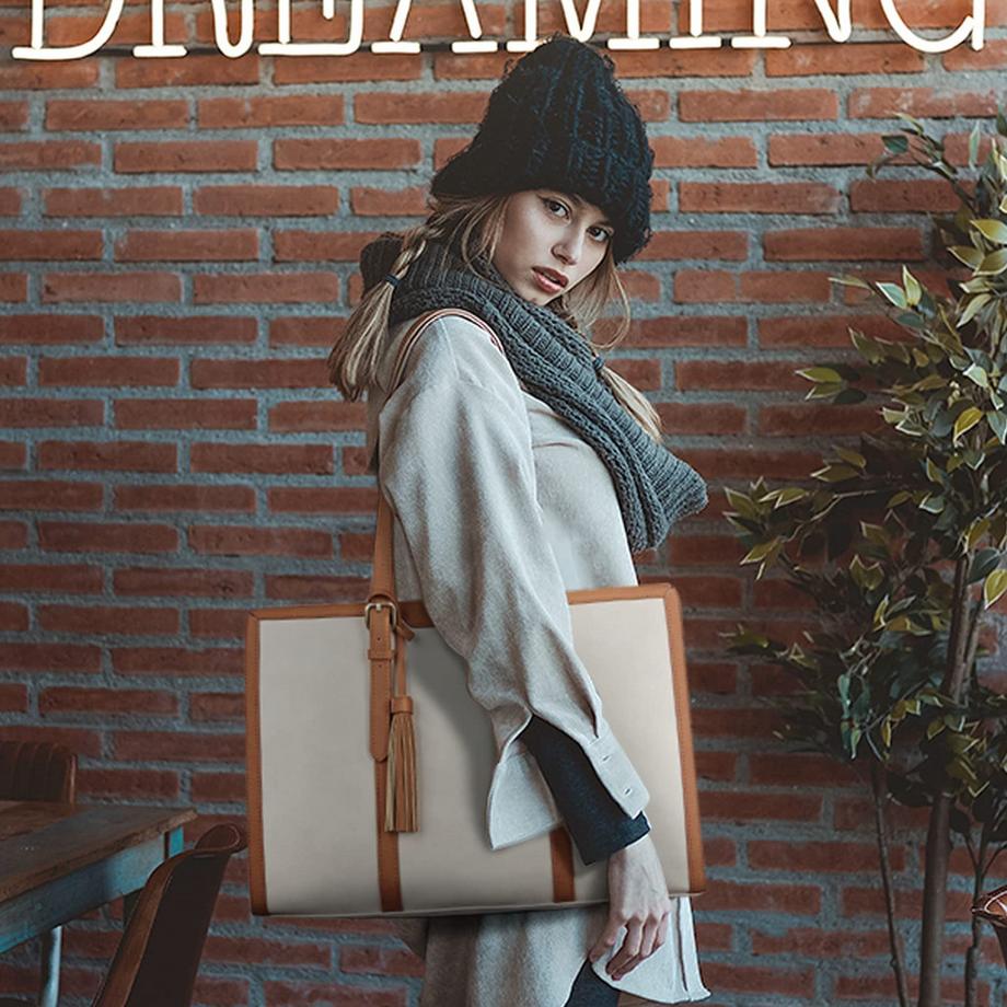 Only-bags.store Laptop Aktentasche Grosse Handtasche Business Arbeitstasche  