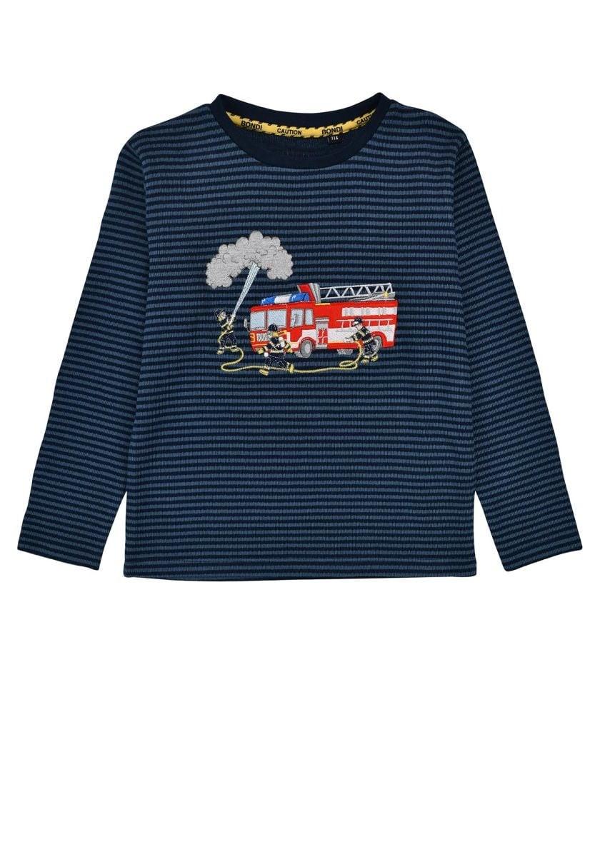 Bondi  Jungen Langarmshirt Feuerwehr 