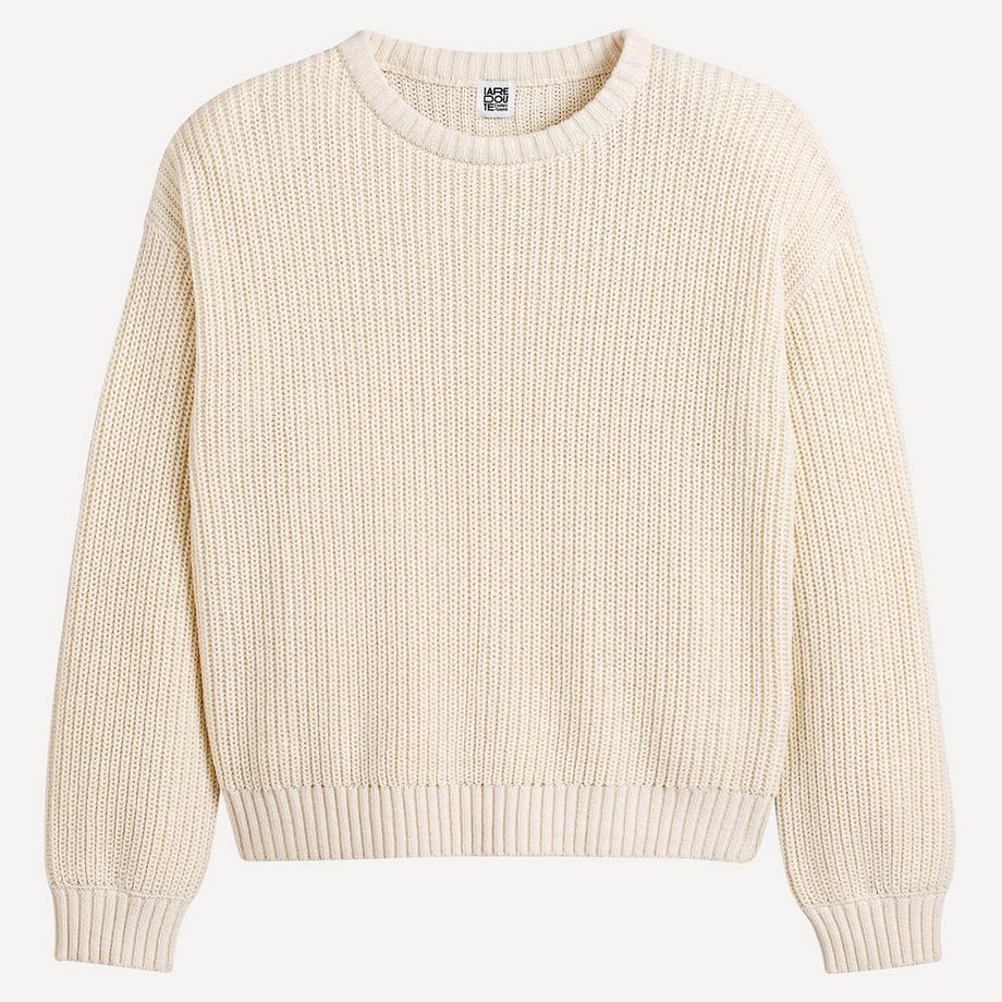 La Redoute Collections  Grobstrickpullover mit rundem Ausschnitt 