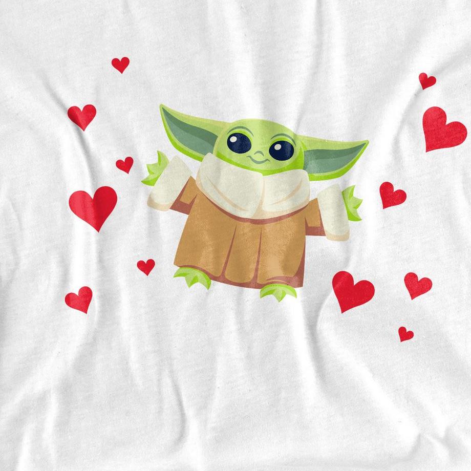 STAR WARS You Make My Heart Grogu T-Shirt Maniche Lunghe  
