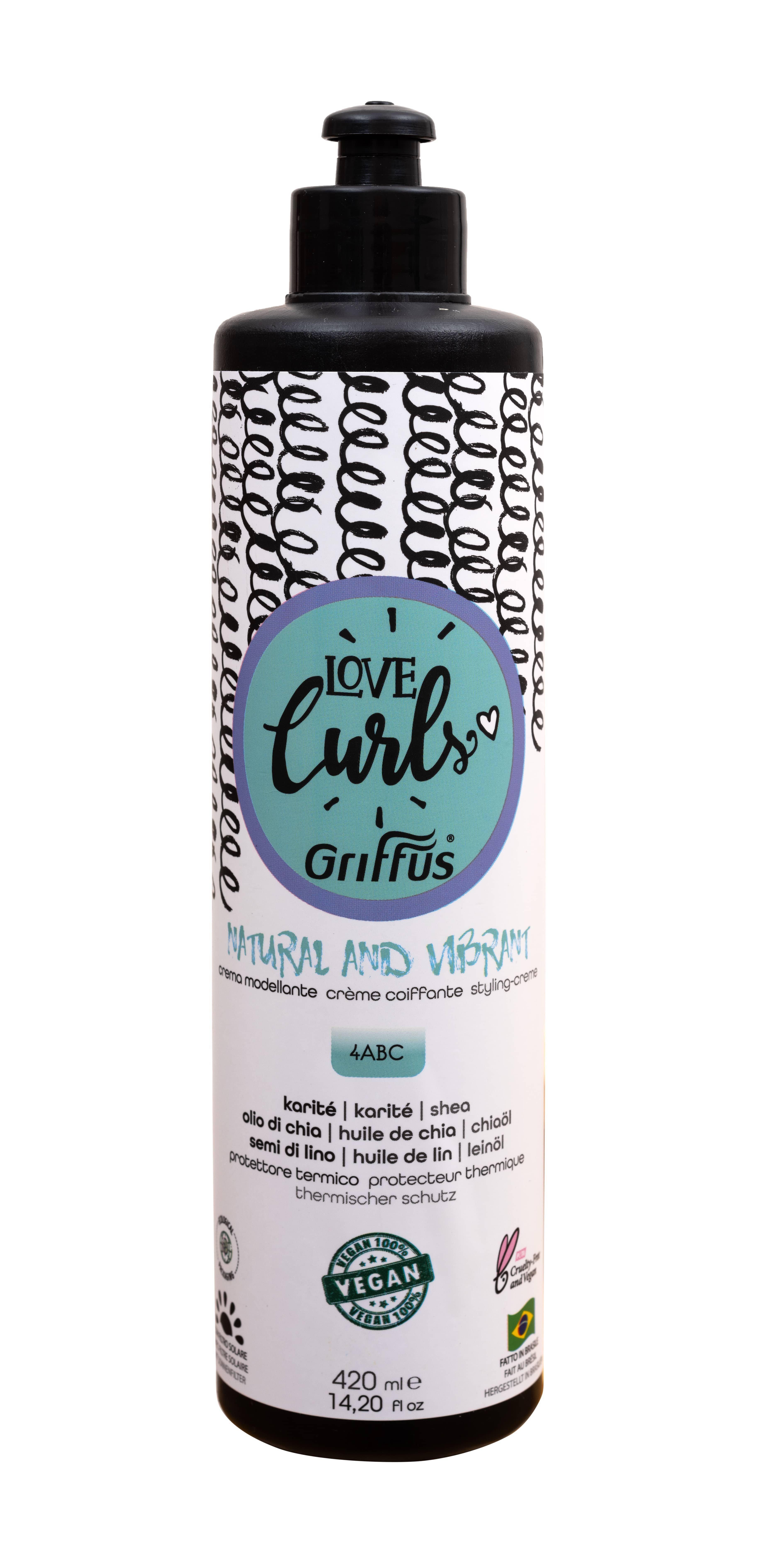 Griffus  Griffus Love Curls Natural & Vibrant Styling Creme 420 ML 4ABC lockiges haar 