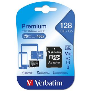 Verbatim  VERBATIM Micro SDXC Card 128GB 44085 with Adapter Class 10. UHS 1 