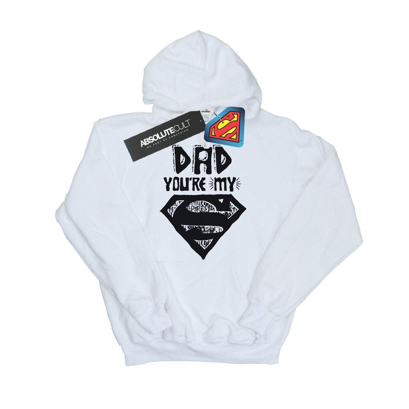 Image of Superman Super Dad Kapuzenpullover Jungen Weiss 152-158