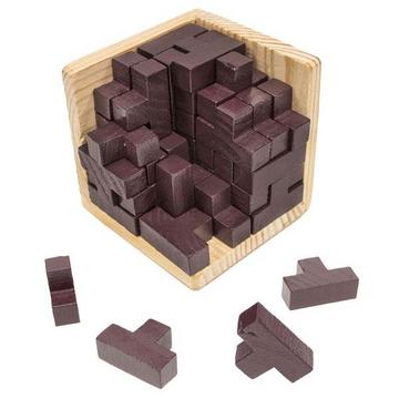Puzzle en bois IQ, 3D - Cube