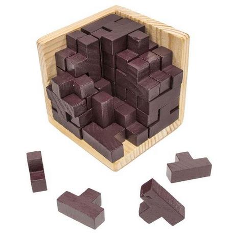 Gameloot  IQ Puzzle in legno, 3D - Cubo 