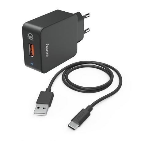 hama  Schnellladegerät mit Ladekabel USB-C 
