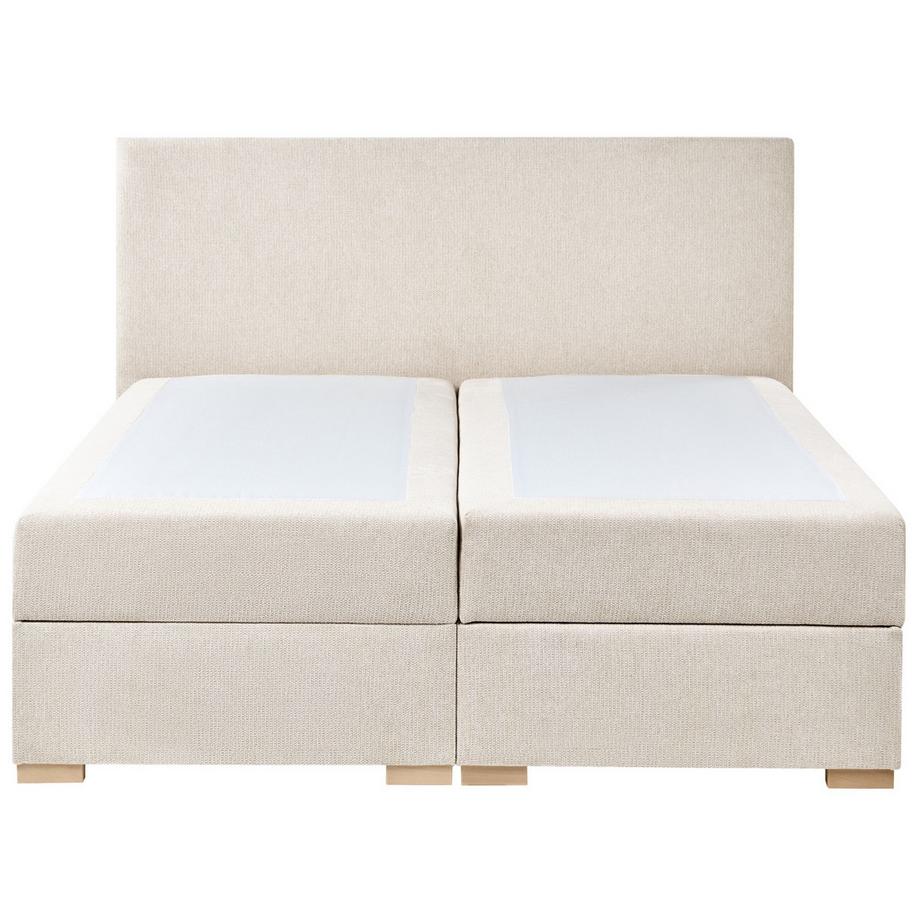 Beliani Lit boxspring avec rangement en Tissu Moderne MAJOR  