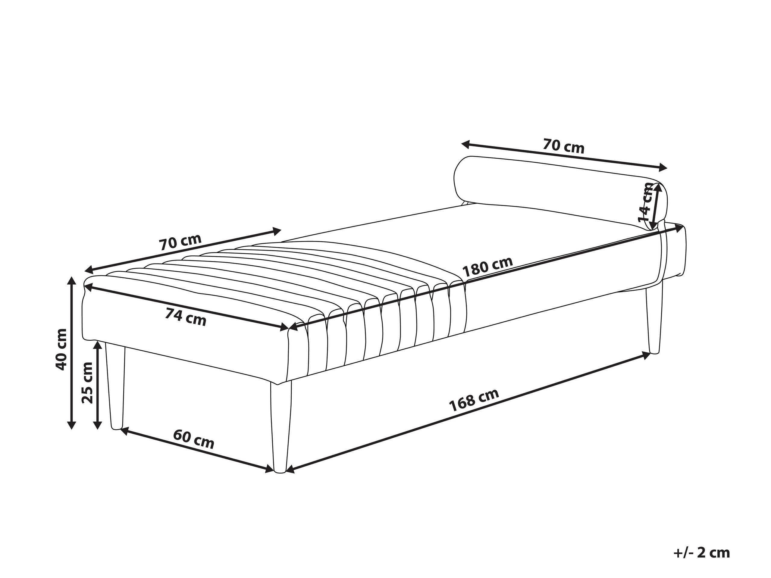 Beliani Chaise longue en Polyester Moderne MAURIAC  