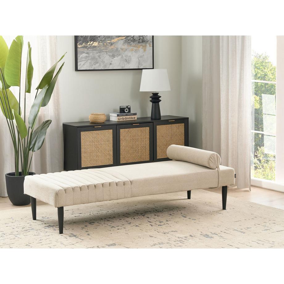 Beliani Chaise longue en Tissu Moderne MAURIAC  