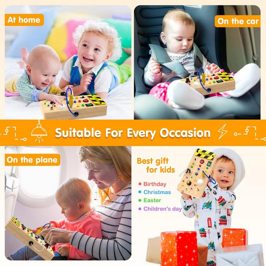 Activity-board  Board Activity Board Spielzeug Baby Sensory Learning Toy LED 