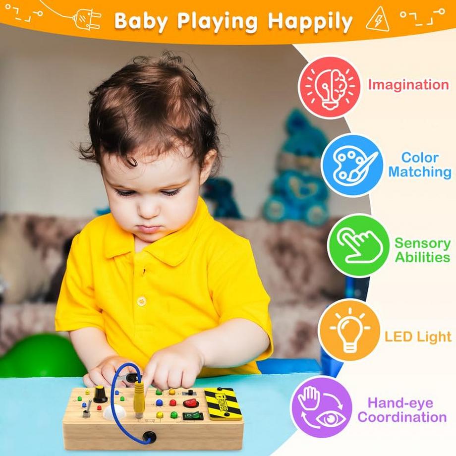 Activity-board  Board Activity Board Spielzeug Baby Sensory Learning Toy LED 