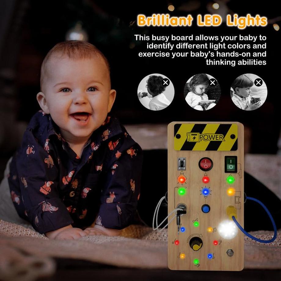 Activity-board  Board Activity Board Spielzeug Baby Sensory Learning Toy LED 