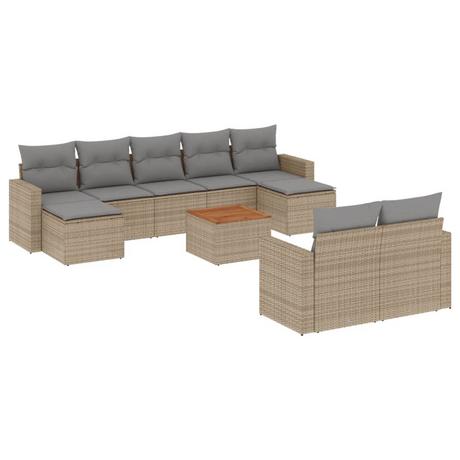 VidaXL set divano da giardino Polirattan  