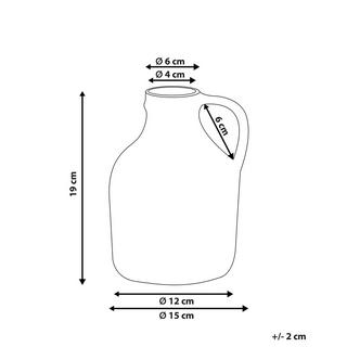 Beliani Vase à fleurs en Grès Moderne AGRINION  