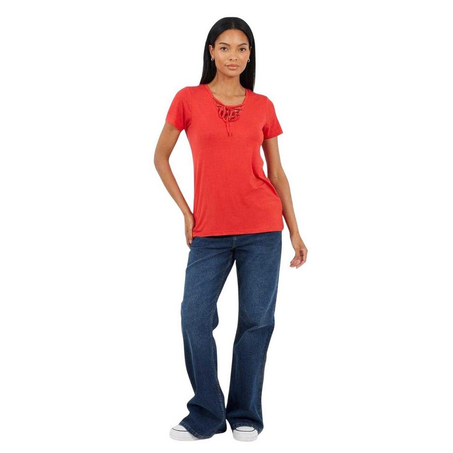 Brave Soul T-Shirt à Lacets  