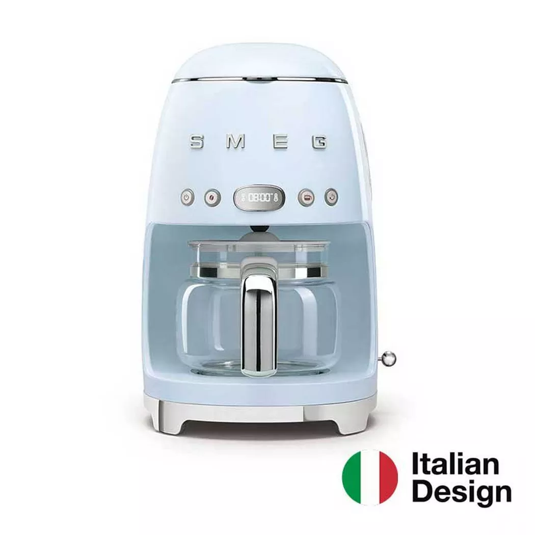 smeg – Filter-Kaffeemaschine Hell Serie 50 Jahre, Azurblau