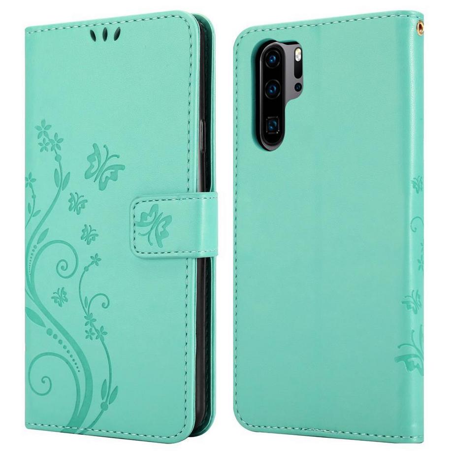 Cadorabo  Hülle für Huawei P30 PRO Blumen Design Magnetverschluss 