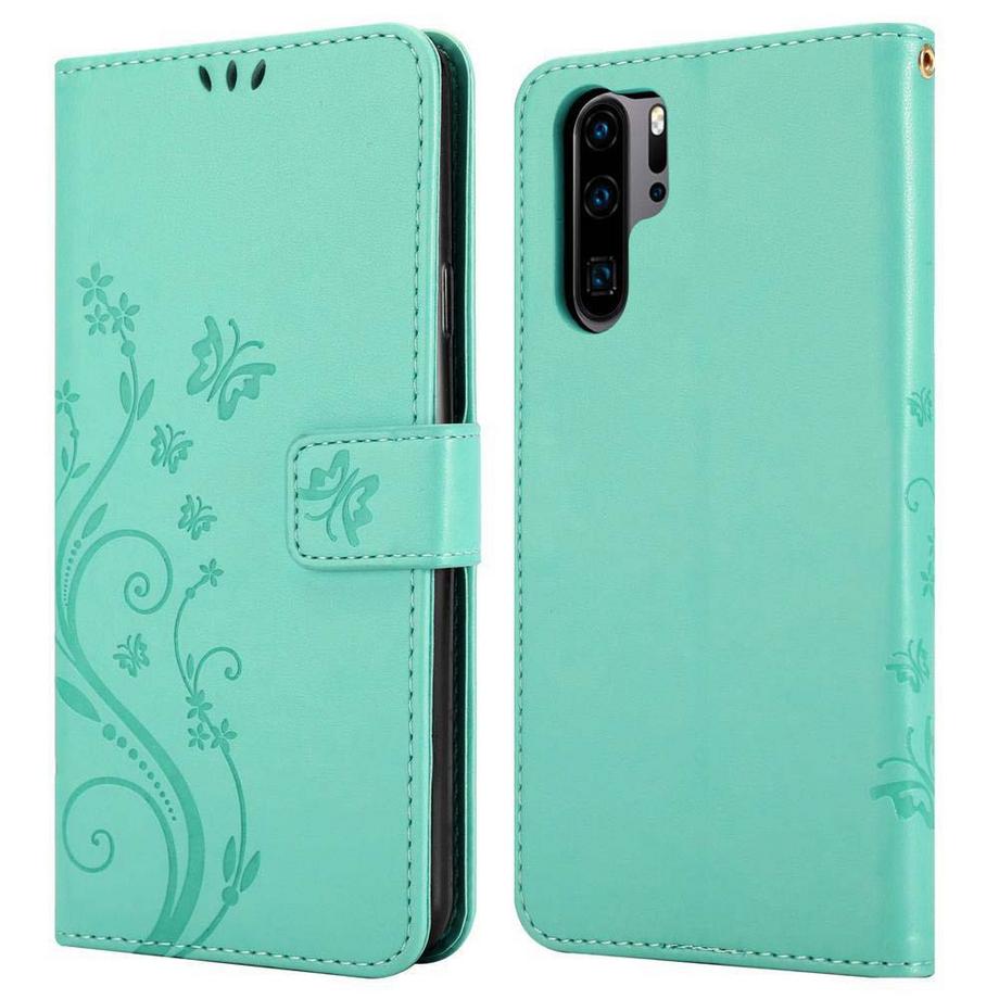 Cadorabo  Hülle für Huawei P30 PRO Blumen Design Magnetverschluss 