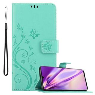 Cadorabo  Housse compatible avec Huawei P30 PRO - Coque de protection au design floral avec fermeture magnétique, fonction de support et emplacements pour cartes 