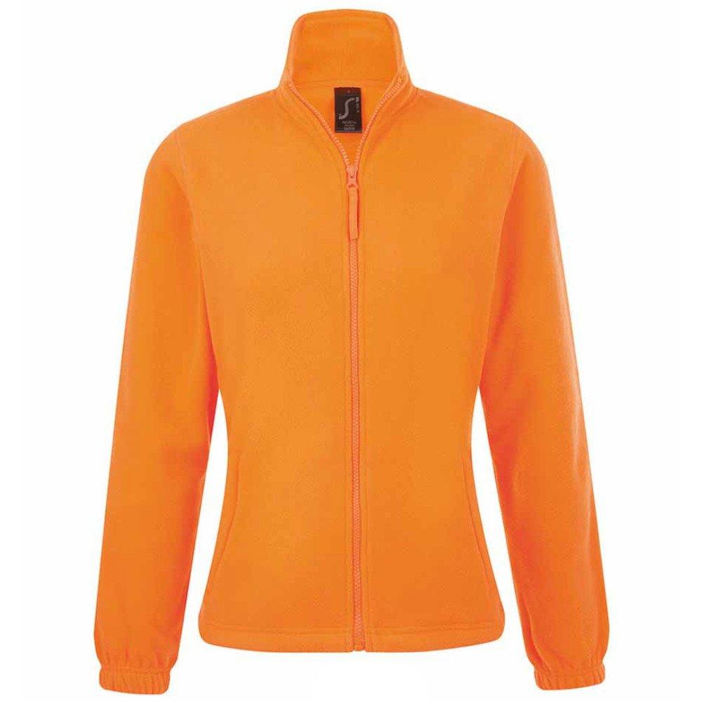 Image of North Fleecejacke Mit Durchgehendem Reißverschluss Damen Orange L