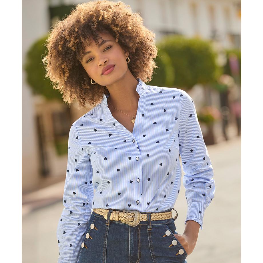 Joe Browns Chemise Coeur Broderie Rayée  