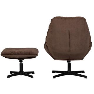 mutoni Drehsessel mit Hocker Yaro espresso  