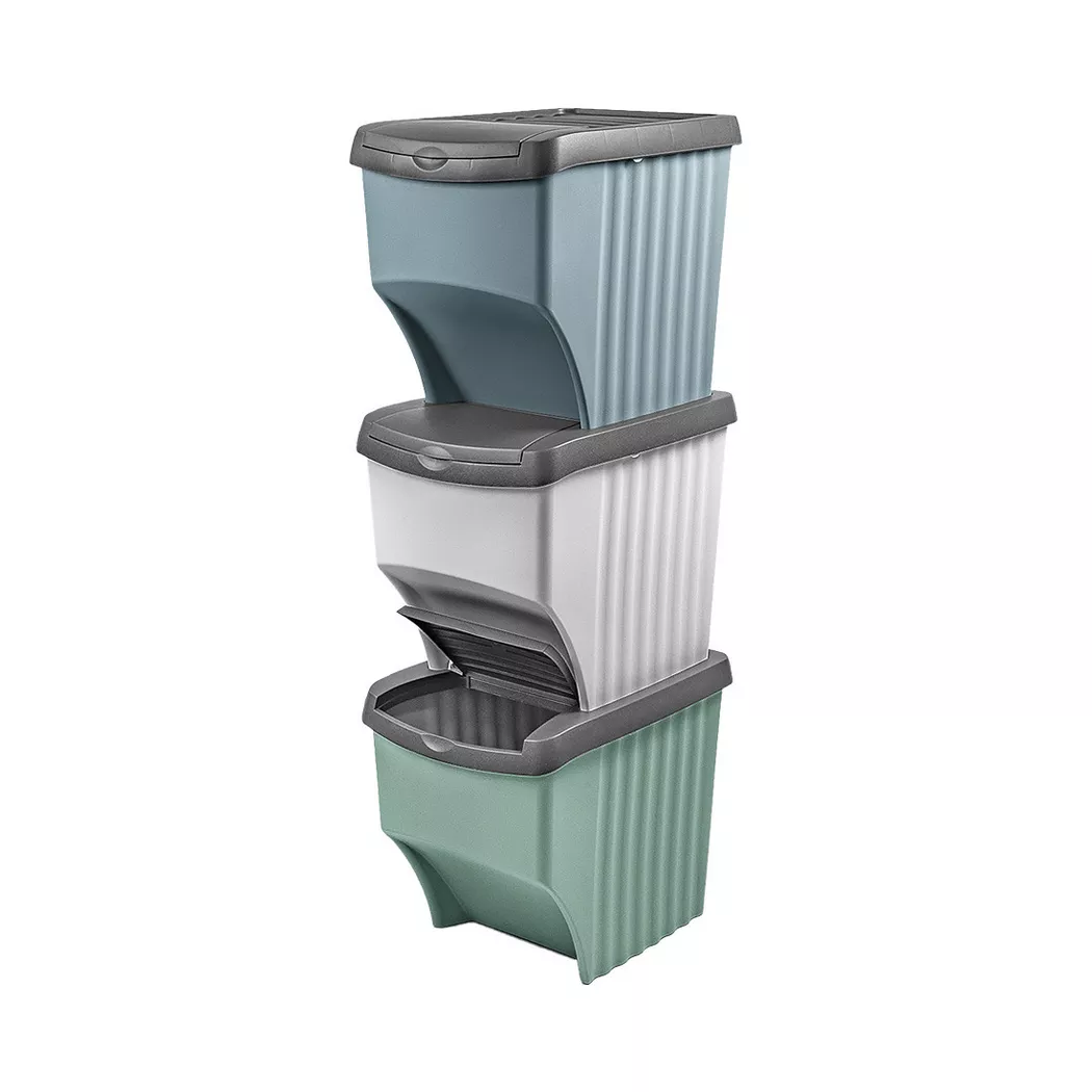 Weber Home – Recycling Tower 3er mehrfarbig, One Size