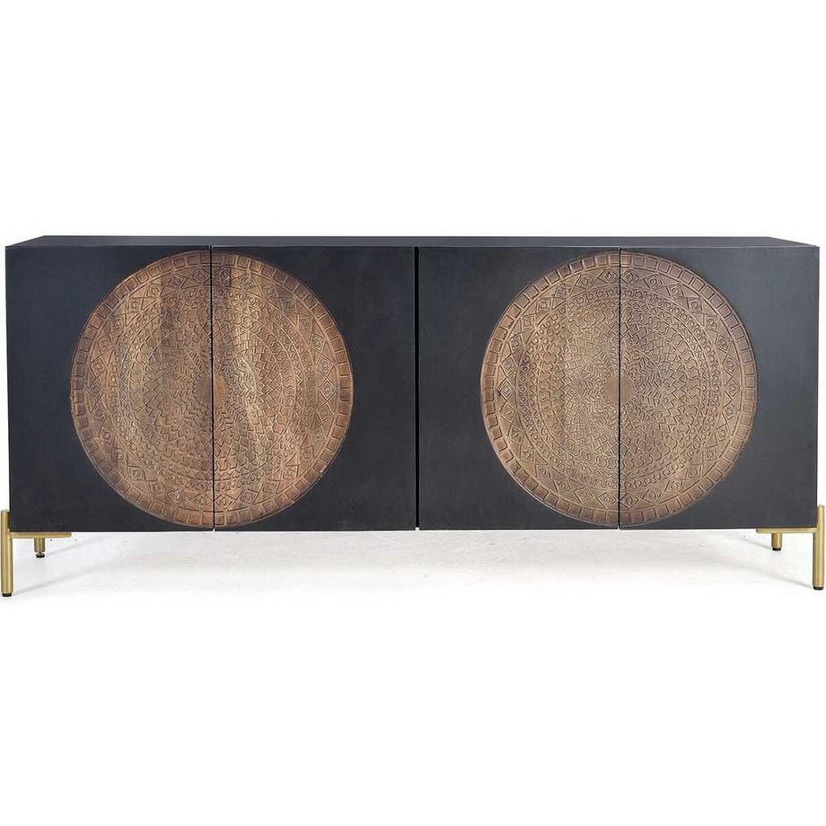mutoni Sideboard Rondo bois de manguier brun foncé 173x77  