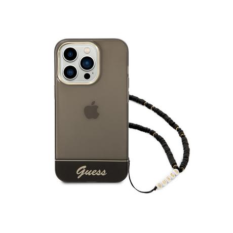 GUESS  Coque iPhone 14 Pro Max Pearl Strap 