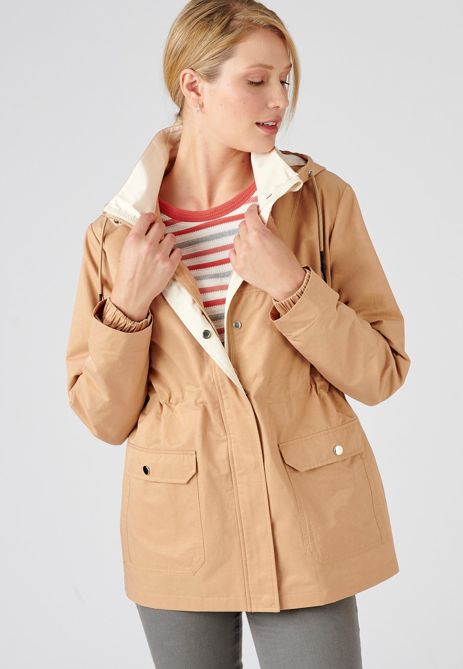 Image of Schmiegsamer, Wasserabweisender Parka. Damen Braun 46-48