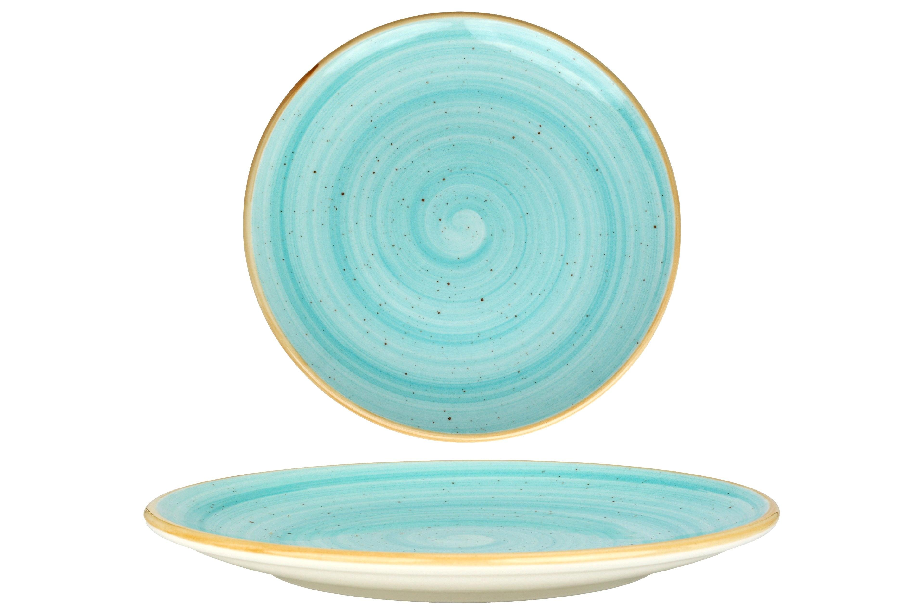 Bonna Assiette à desserts - Aqua -  Porcelaine - lot de 6  