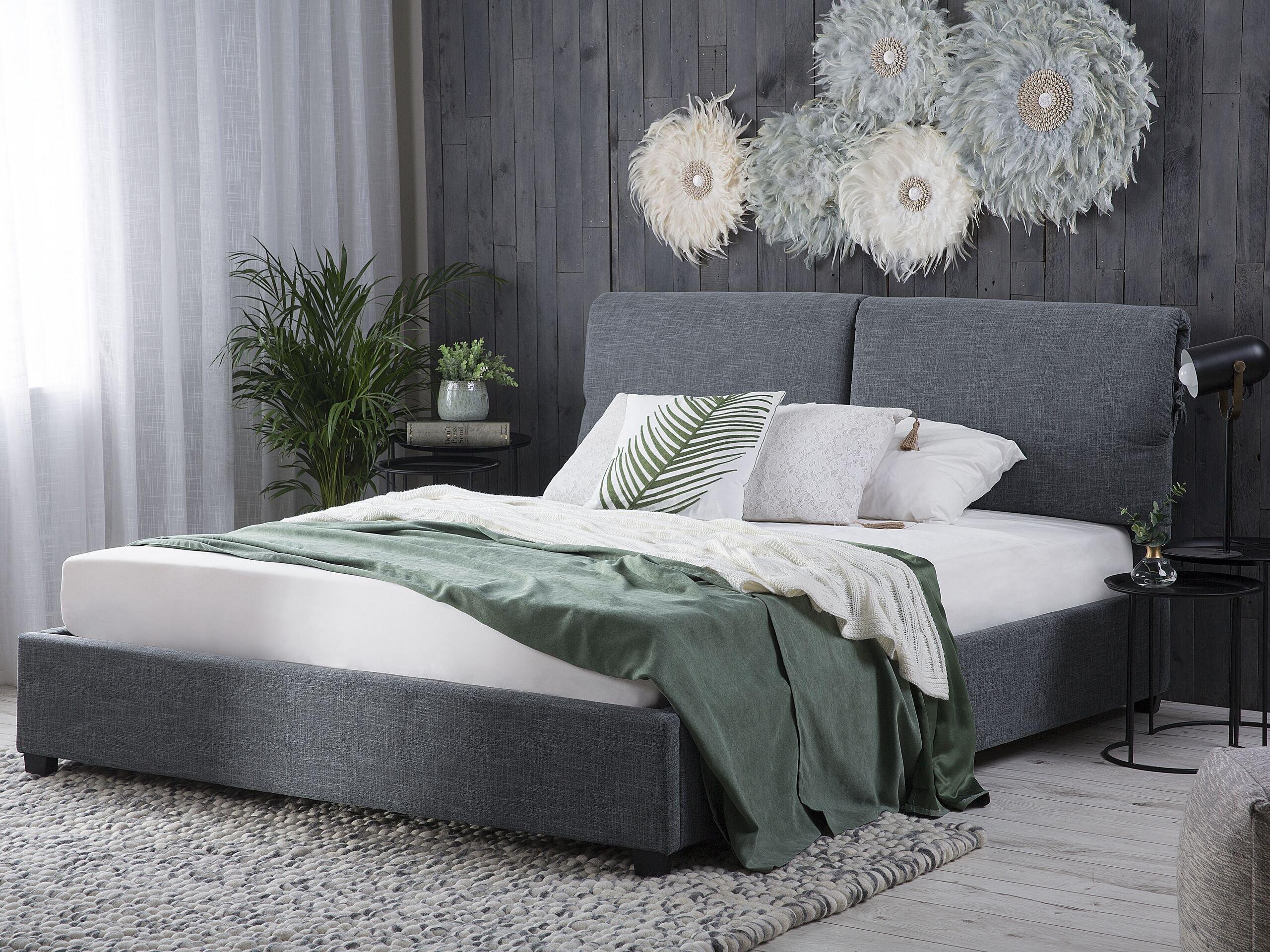 Beliani Bett mit Lattenrost aus Polyester Klassisch BELFORT  