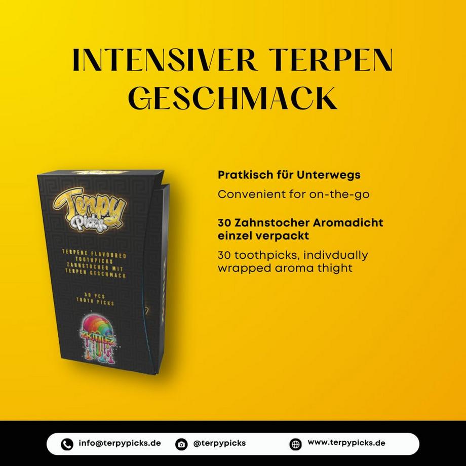 Wunder Zahnstocher  Cure-dents Terpy Picks saveur Zkittlez 