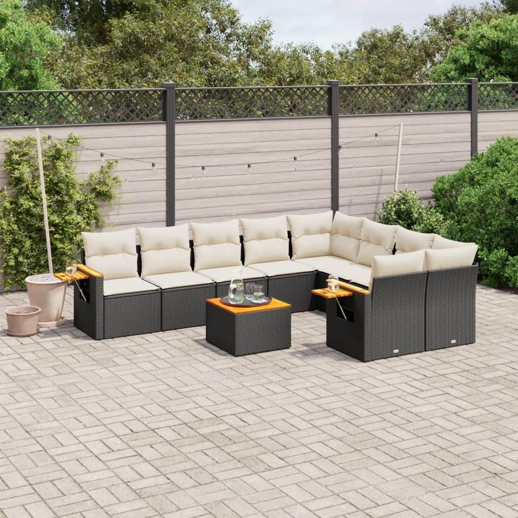 VidaXL set divano da giardino Polirattan  