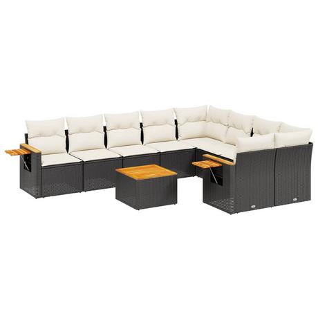 VidaXL Ensemble de canapés de jardin rotin synthétique  