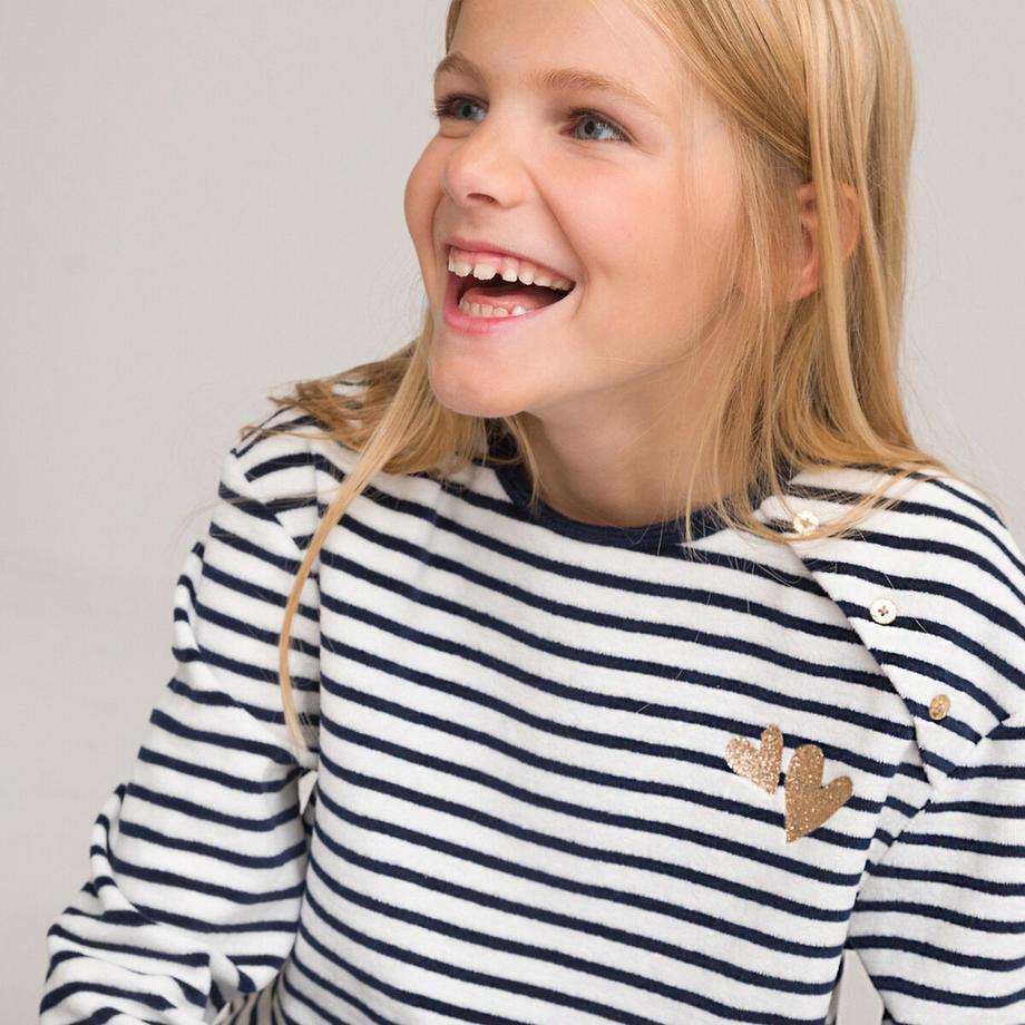 La Redoute Collections  Samt-Pyjama im Matrosenstil 