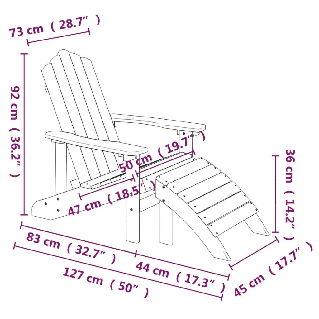 VidaXL Chaise de jardin polyéthylène  