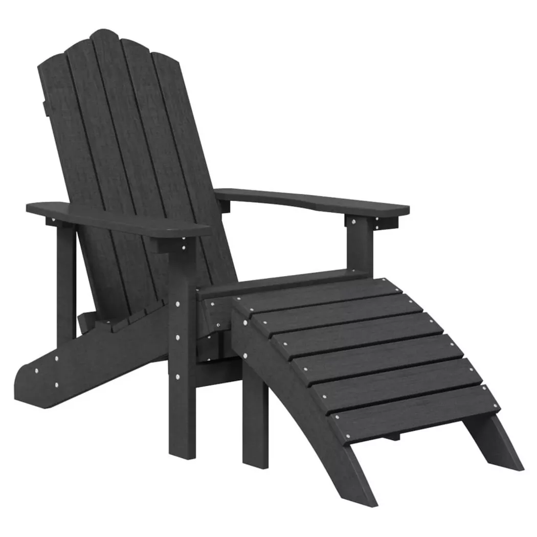 VidaXL - Chaise de jardin polyéthylène, One Size, Gris