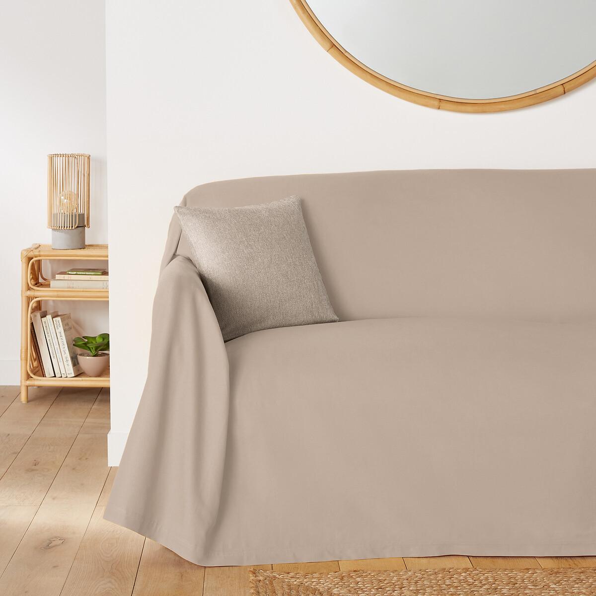 Image of Sessel- Oder Sofaüberwurf Scenario Unisex Beige 250X350CM