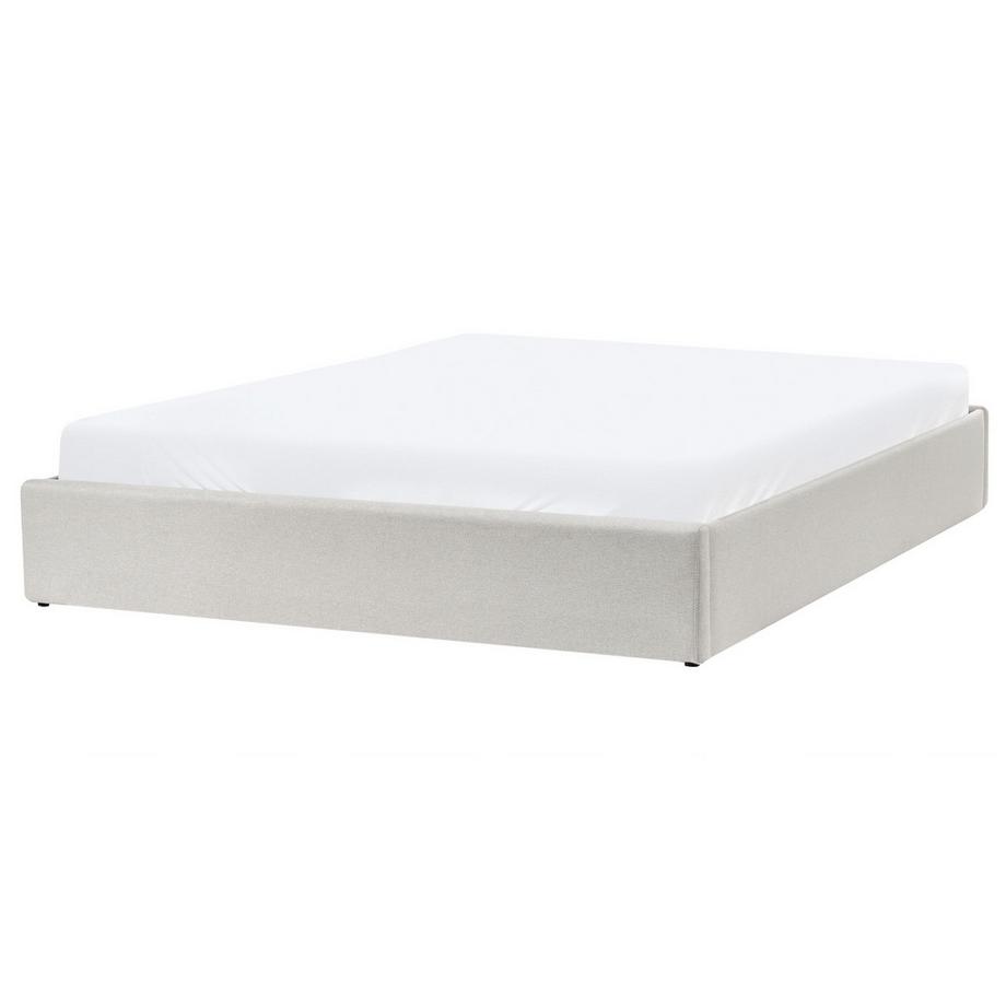 Beliani Lit ottoman sans tête de lit en Tissu Scandinave DINAN  