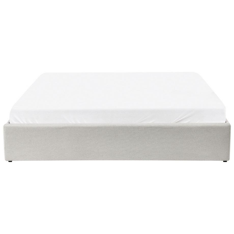 Beliani Lit ottoman sans tête de lit en Tissu Scandinave DINAN  
