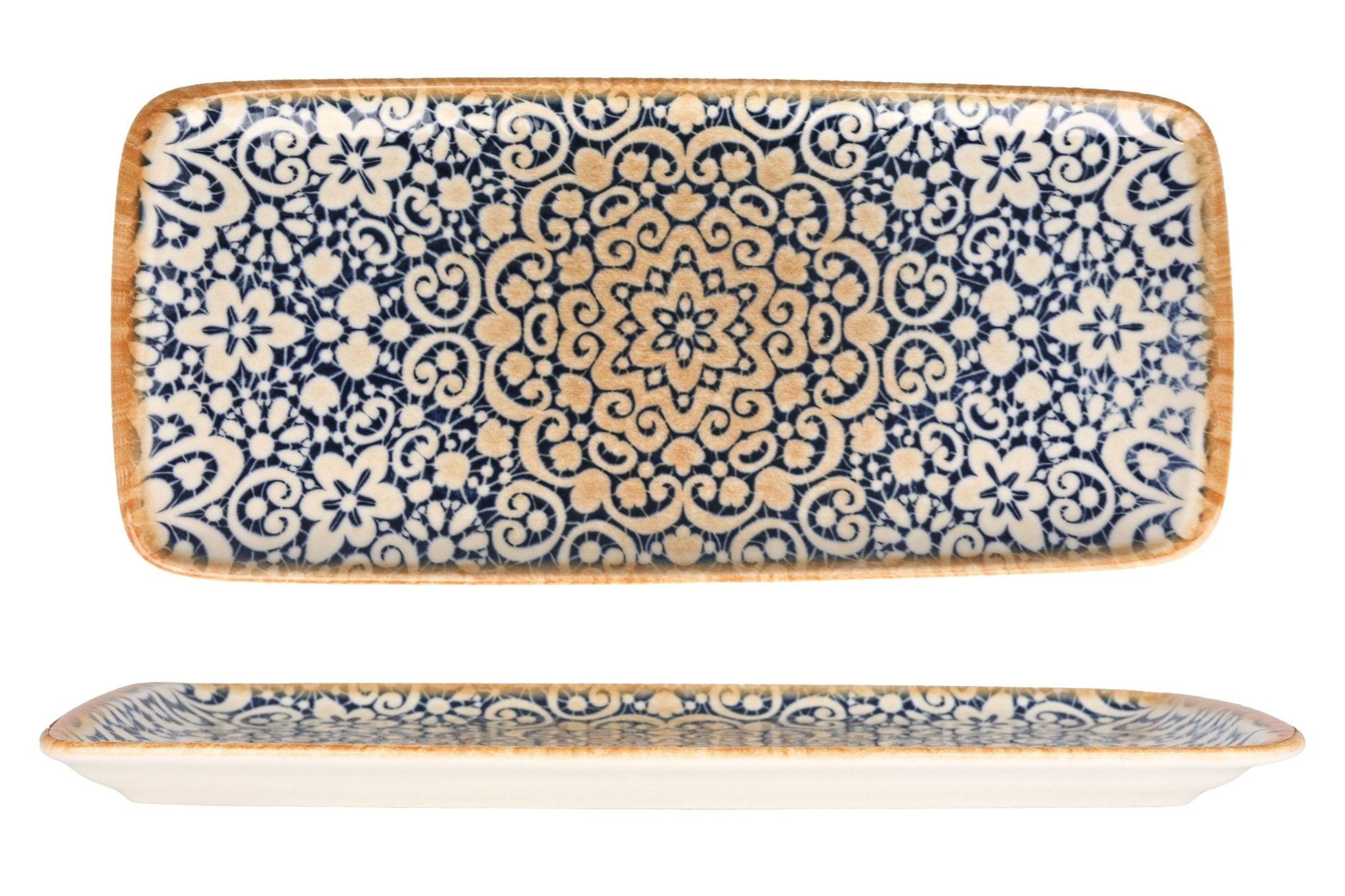 Bonna  Piatto di servizio - Alhambra -  Porcellana - 34x16 cm- set di 2 