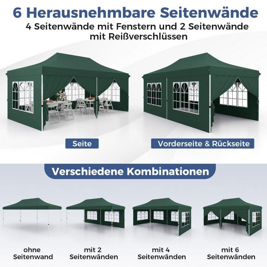 Northix Pop-Up-Überdachungszelt, 3 x 6 m  