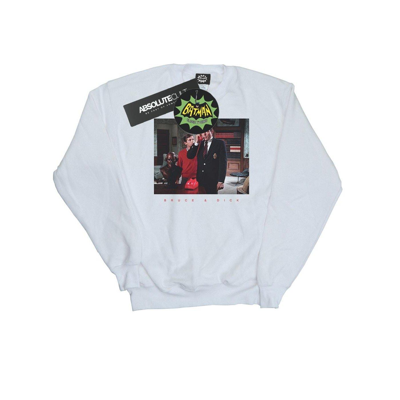 Image of Batman Tv Series Bruce & Dick Photo Sweatshirt Mädchen Weiss 152-158