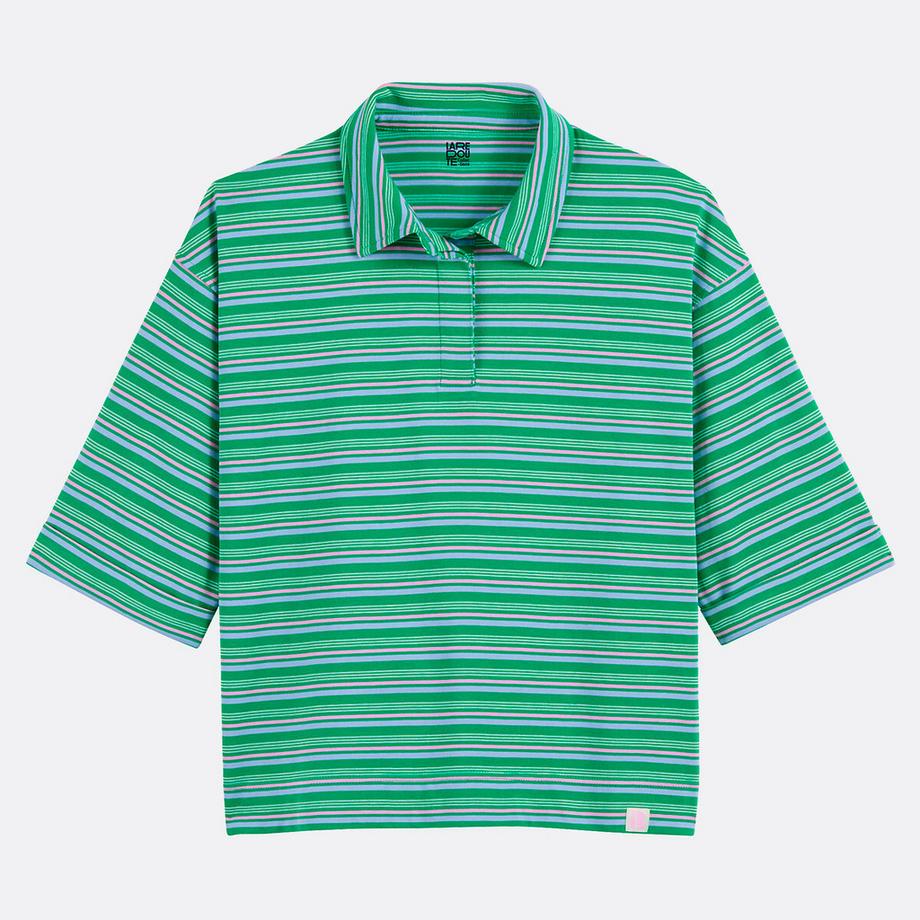 La Redoute Collections Gestreiftes Polokragen T-Shirt  