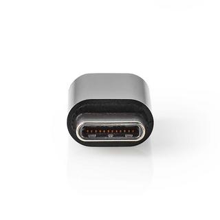 Nedis  Adattatore USB-C™ | USB 2.0 | USB-C™ maschio | USB Micro-B femmina | 480 Mbps | Rotondo | Placcato oro | Antracite | Scatola 