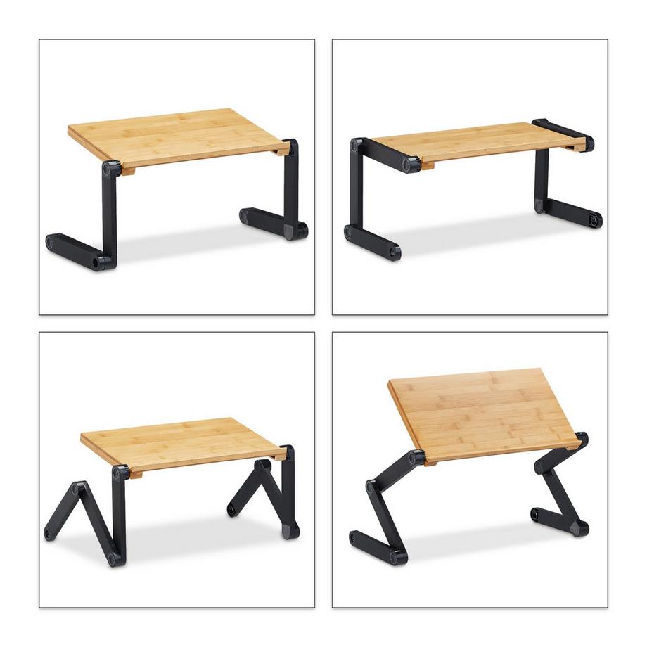 B2X  Laptopständer Bambus Aluminium 