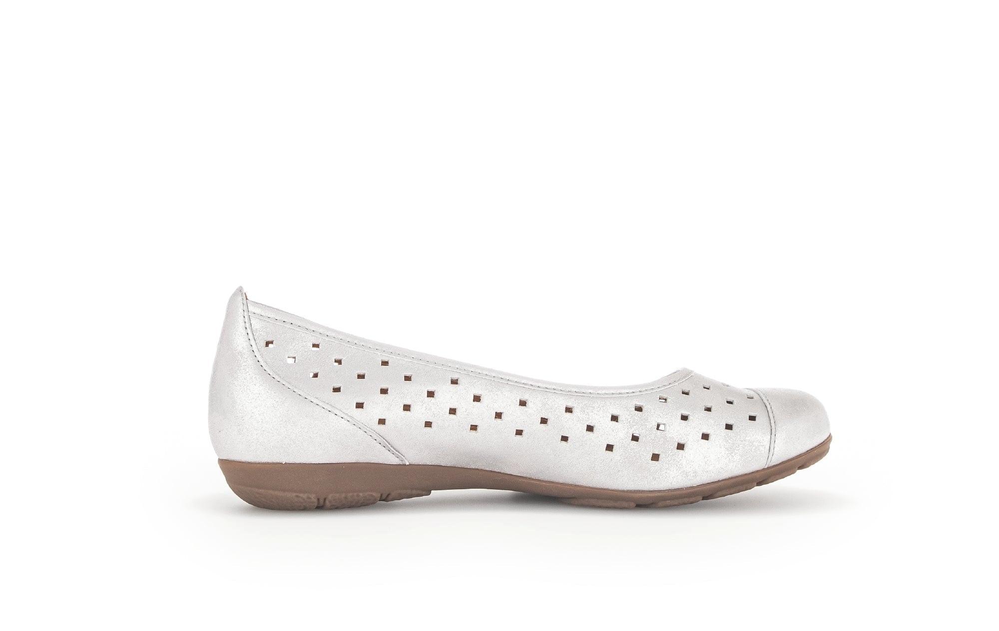 Image of - Nubuk Ballerina Damen Silber 40.5